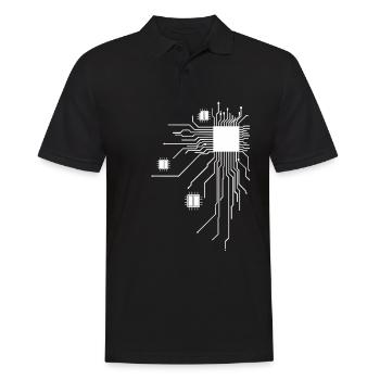Geek CPU - Men's Polo Shirt - black - Front - Kai (181cm)