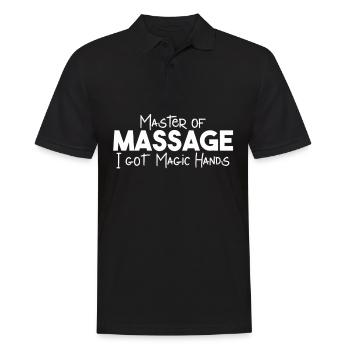 Maître de massage | Physio Wellness Gift - Polo Homme - noir - Devant - Kai (181cm)