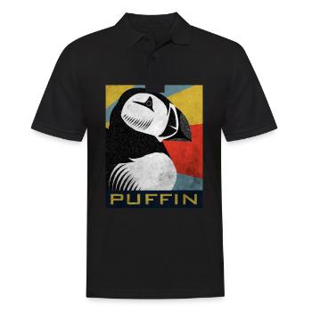 Puffin Island Papagei Taucher Vogel Nord Geschenk - Männer Poloshirt - Schwarz - Vorne - Kai (181cm)