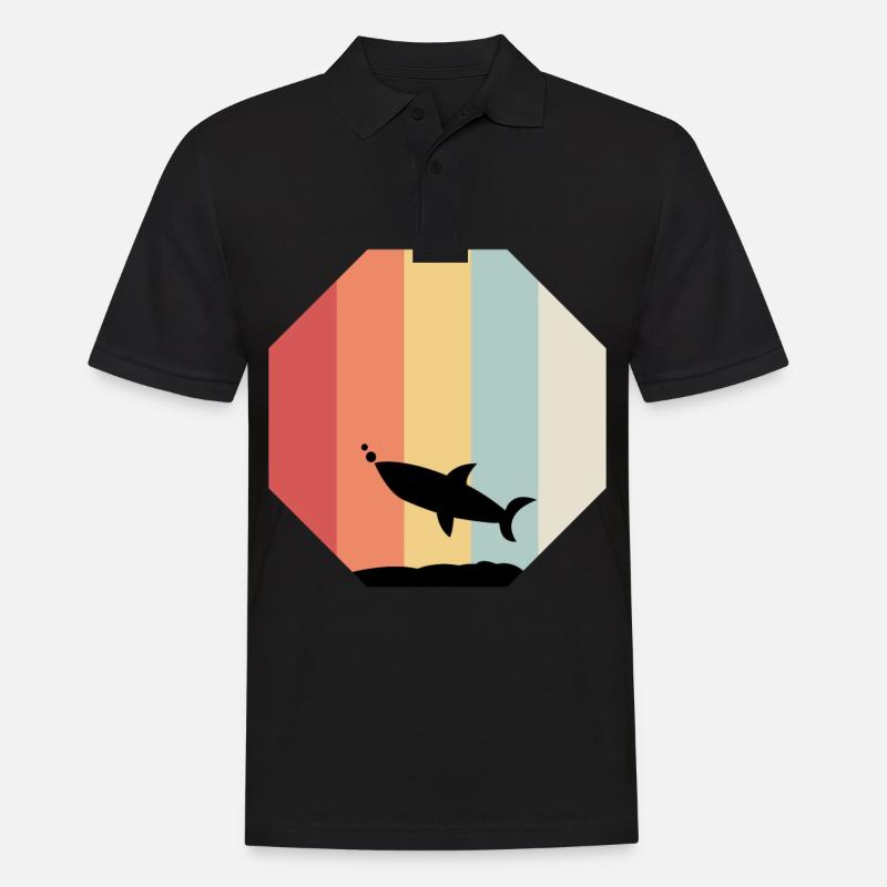 Requin requin - Polo Homme - noir