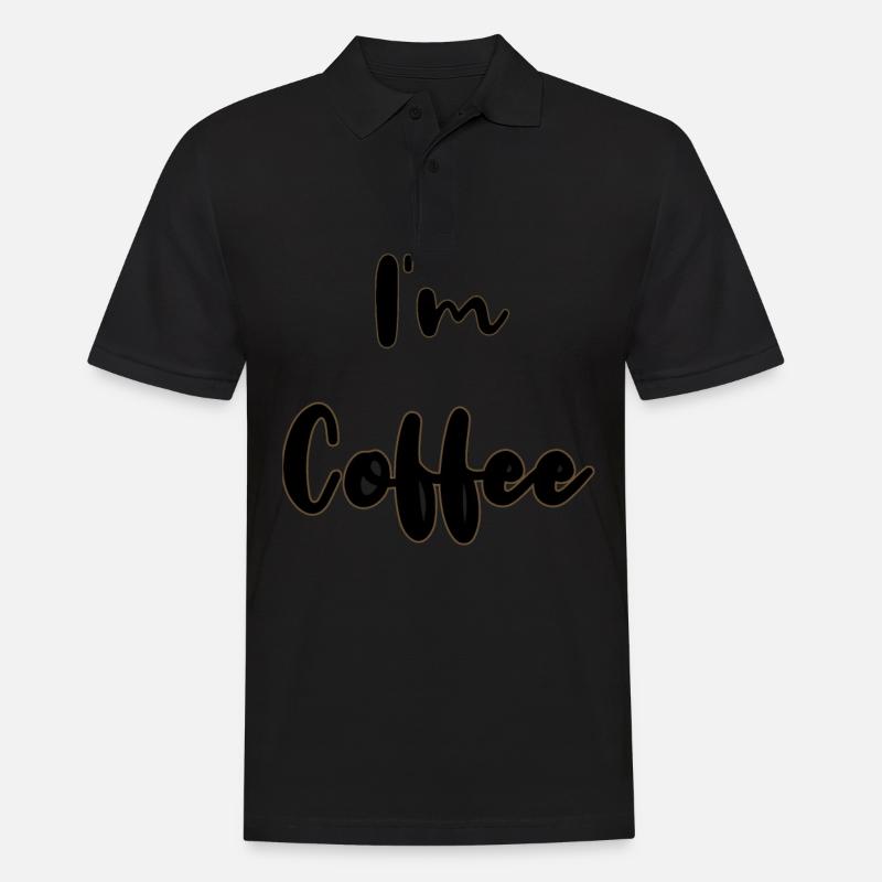 coffee and milk valentinstday - Polo Homme - noir