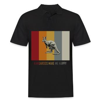 Kangourou rétro vintage - Polo Homme - noir - Devant - Kai (181cm)