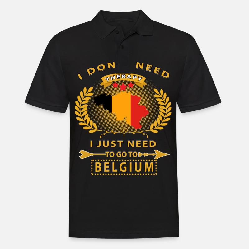 Belgien - Männer Poloshirt - Schwarz