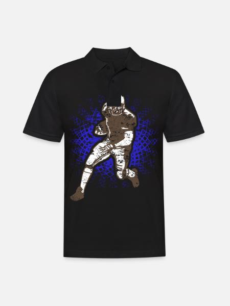 American football - Männer Poloshirt - Schwarz
