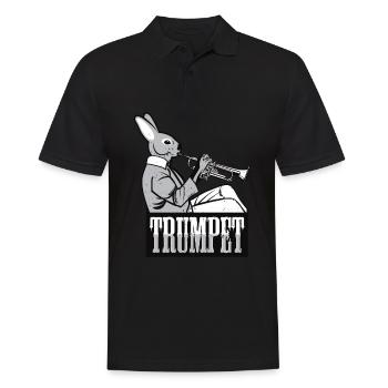 Trumpet pet bunny trumpet gift idea - Men's Polo Shirt - black - Front - Kai (181cm)