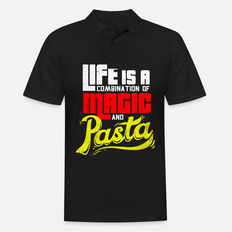 Pasta - Männer Poloshirt - Schwarz