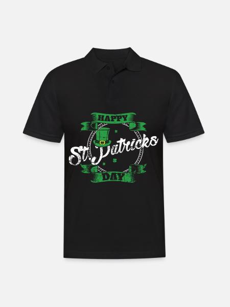 St Patrick's Day - Men's Polo Shirt - black