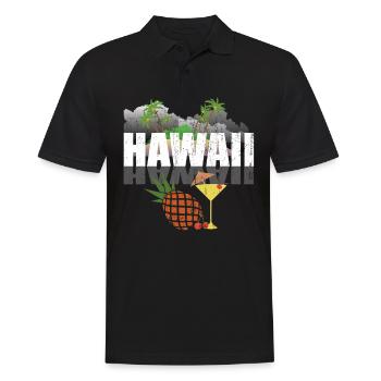 Hawaii - Männer Poloshirt - Schwarz - Vorne - Kai (181cm)