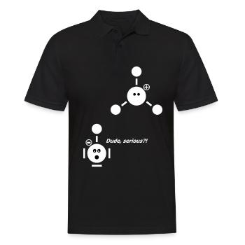 Nerd - Science - Chimie - Acide - Eau - 2 - Polo Homme - noir - Devant - Kai (181cm)