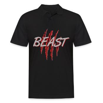 Beast / Beast & Beauty Duo Partnerlook - Männer Poloshirt - Schwarz - Vorne - Kai (181cm)