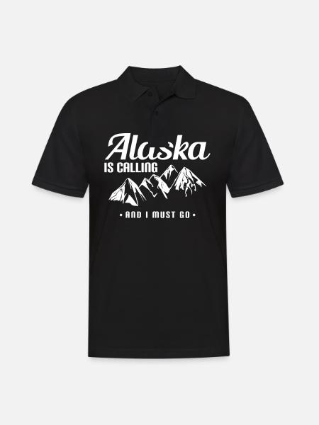 Alaska is calling - Men's Polo Shirt - black