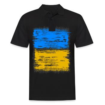 ukraine - Männer Poloshirt - Schwarz - Vorne - Kai (181cm)