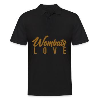 wombat - Männer Poloshirt - Schwarz - Vorne - Kai (181cm)