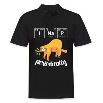 Periodic table chemistry chemist sloth gift - Men's Polo Shirt - black - Front - Kai (181cm)