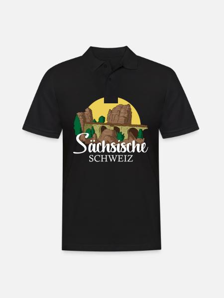 Saxon Switzerland bastide hiking Saxony gift - Men's Polo Shirt - black