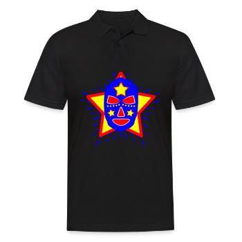Wrestling Mask Meditation Love Light Peace - Men's Polo Shirt - black - Front - Kai (181cm)