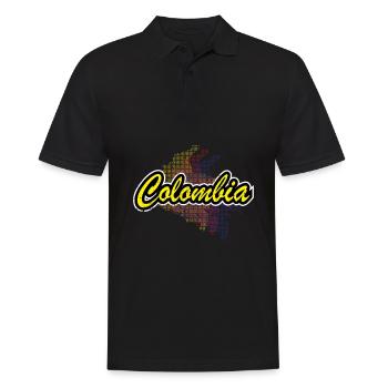 Kolumbien - Männer Poloshirt - Schwarz - Vorne - Kai (181cm)