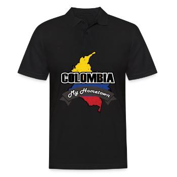 Kolumbien - Männer Poloshirt - Schwarz - Vorne - Kai (181cm)