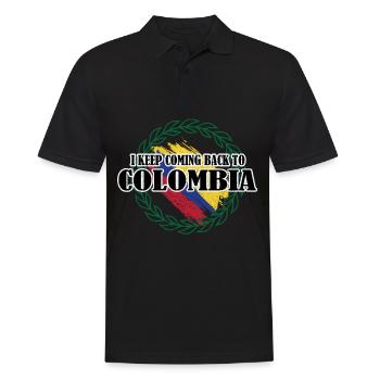 Kolumbien - Männer Poloshirt - Schwarz - Vorne - Kai (181cm)