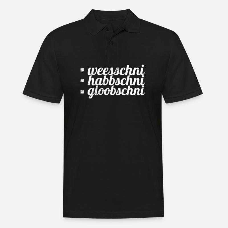 Sachsen sächsisch Dialekt lustiger Spruch Geschenk - Männer Poloshirt - Schwarz