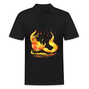 CURIOUS PHOENIX CHICK - Joli phénix - Polo Homme - noir - Devant - Kai (181cm)