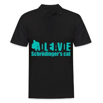 Schrödingerskatze Tot oder Lebend - Männer Poloshirt - Schwarz - Vorne - Kai (181cm)