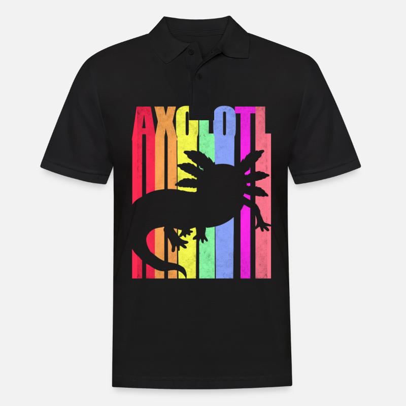 Axolotl - Männer Poloshirt - Schwarz