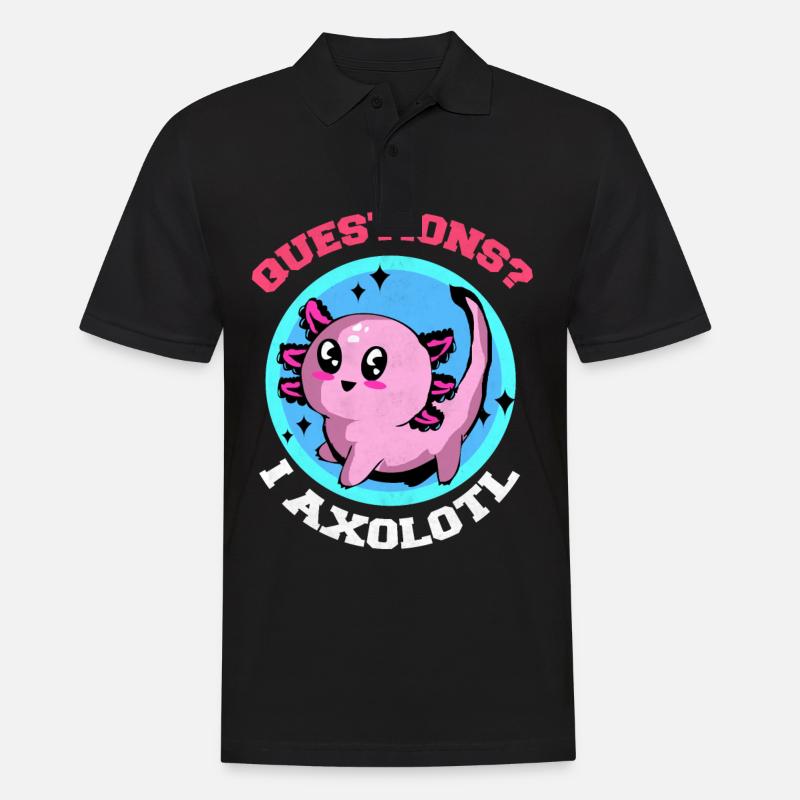 Axolotl - Männer Poloshirt - Schwarz