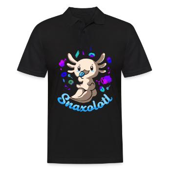 Axolotl Reptile Salamander Aquarium Kawaii Lurch - Männer Poloshirt - Schwarz - Vorne - Kai (181cm)