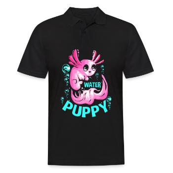 Axolotl Reptile Salamandre Aquarium Kawaii Lurch - Polo Homme - noir - Devant - Kai (181cm)