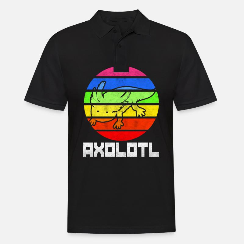 Axolotl - Männer Poloshirt - Schwarz