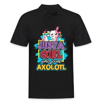 Axolotl Reptile Salamandre Aquarium Kawaii Lurch - Polo Homme - noir - Devant - Kai (181cm)
