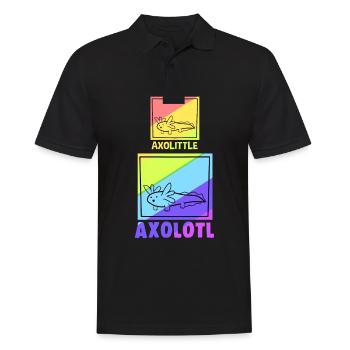 Axolotl Reptile Salamander Aquarium Kawaii Lurch - Männer Poloshirt - Schwarz - Vorne - Kai (181cm)