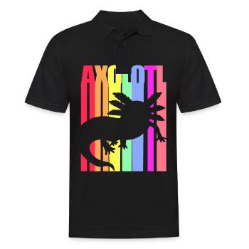 Axolotl Reptile Salamandre Aquarium Kawaii Lurch - Polo Homme - noir - Devant - Kai (181cm)