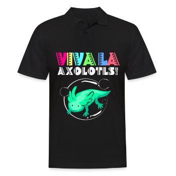 Axolotl Reptile Salamandre Aquarium Kawaii Lurch - Polo Homme - noir - Devant - Kai (181cm)