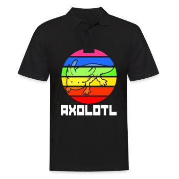 Axolotl Reptile Salamander Aquarium Kawaii Lurch - Männer Poloshirt - Schwarz - Vorne - Kai (181cm)