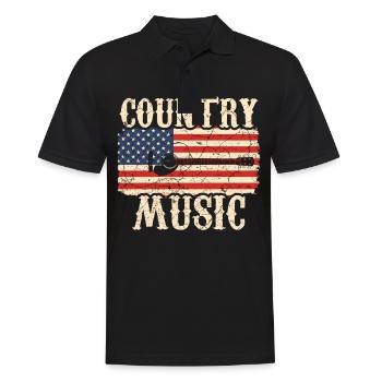Guitare country - Polo Homme - noir - Devant - Kai (181cm)