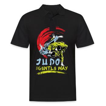 judo - Men's Polo Shirt - black - Front - Kai (181cm)