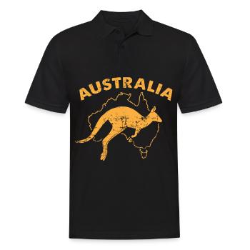 Australien - Männer Poloshirt - Schwarz - Vorne - Kai (181cm)