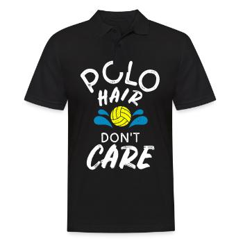 Wasserball Wasserpolo Wasser Polo Sport Geschenk - Männer Poloshirt - Schwarz - Vorne - Kai (181cm)