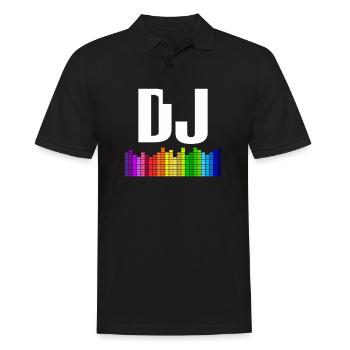 dj - Männer Poloshirt - Schwarz - Vorne - Kai (181cm)