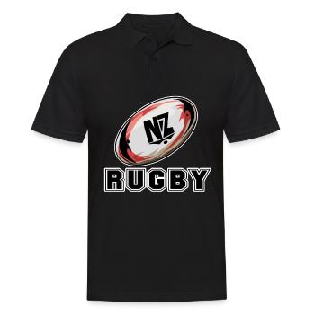 Neuseeland - Männer Poloshirt - Schwarz - Vorne - Kai (181cm)