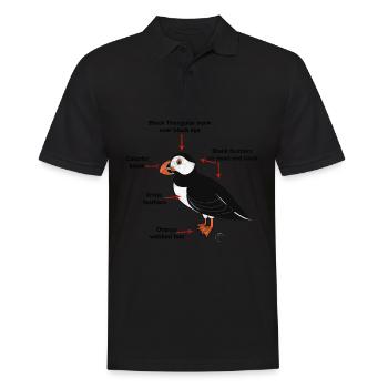 Puffin Island Papagei Taucher Vogel Nord Geschenk - Männer Poloshirt - Schwarz - Vorne - Kai (181cm)