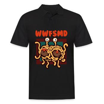 Pasta Spaghetti FSM Italien Nudeln Pesto Koch - Männer Poloshirt - Schwarz - Vorne - Kai (181cm)
