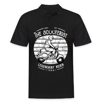 The graphic design of the scooter - Men's Polo Shirt - black - Front - Kai (181cm)