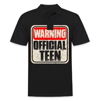 Teen Teeny Teens Teenager Pupertät - Männer Poloshirt - Schwarz - Vorne - Kai (181cm)