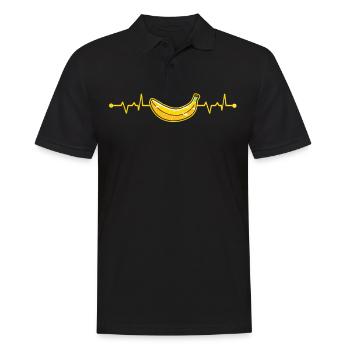 Fréquence cardiaque de la banane - Polo Homme - noir - Devant - Kai (181cm)