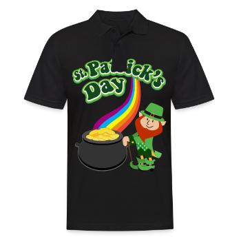 St. Patrick's Day - Men's Polo Shirt - black - Front - Kai (181cm)