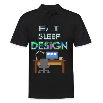 Designer - Artist - Design - Men's Polo Shirt - black - Front - Kai (181cm)