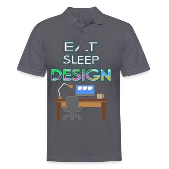 Designer - Künstler - Designen - Männer Poloshirt - Anthrazit - Vorne - Nico (186cm)
